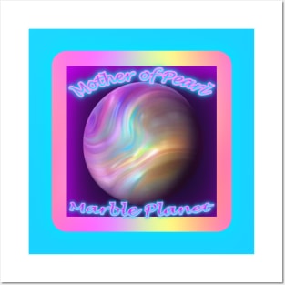 Mother of Pearl Marble Planet Posters and Art